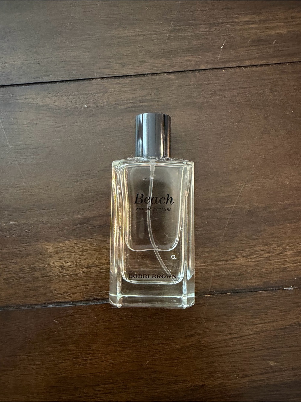 Bobbi Brown Beach Clear Glass Bottle with Silver Cap